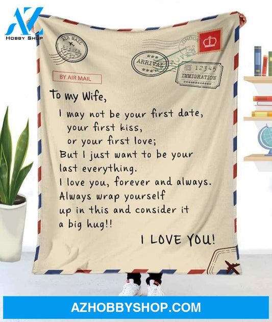 To My Wife Blanket I Love You Forever And Always Family Gift From Husband Fleece Blankets