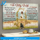 To my wife - By the beach - I'd choose you a hundred lifetimes - Couple Landscape Canvas Prints, Wall Art