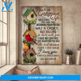To my wife - Cardinal - Marrying you was the best choice I've ever made - Couple Portrait Canvas Prints, Wall Art