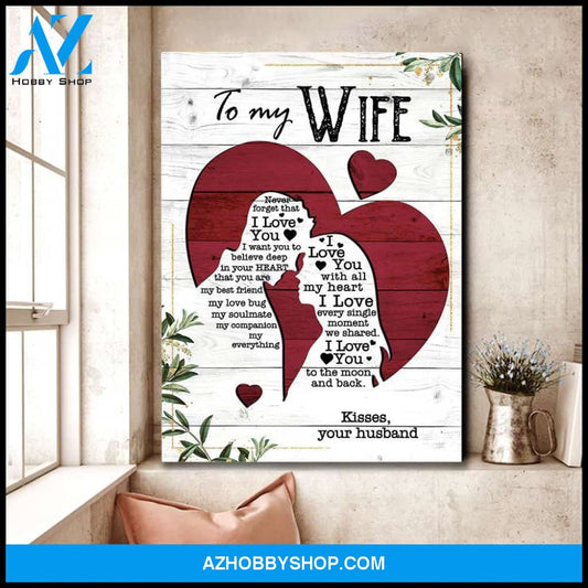 To My Wife Couple Anniversary Canvas Gift For Wife