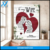 To My Wife Couple Anniversary Canvas Gift For Wife