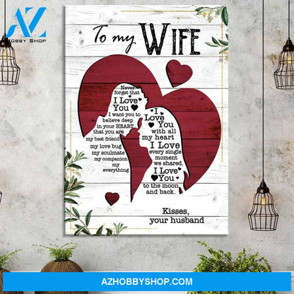 To My Wife Couple Anniversary Canvas Gift For Wife
