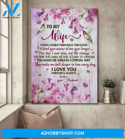 To my wife - Couple of hummingbird - You make me smile in a special way - Couple Portrait Canvas Prints, Wall Art