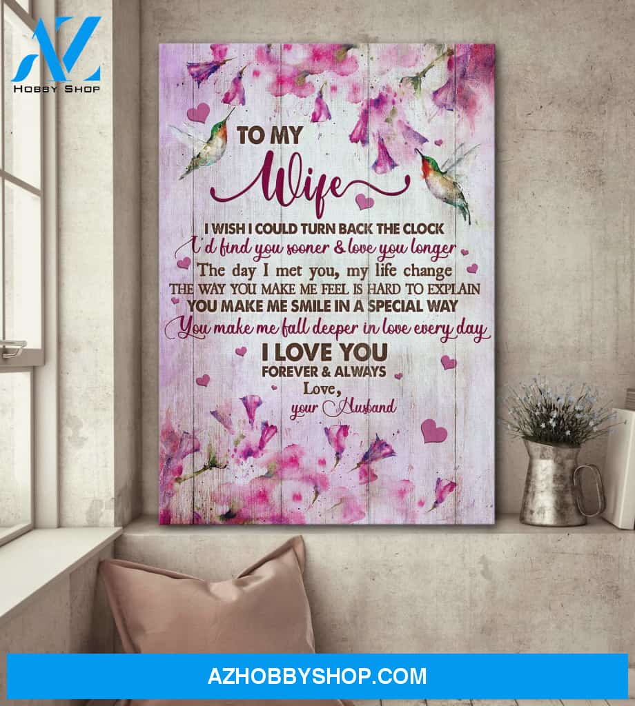 To my wife - Couple of hummingbird - You make me smile in a special way - Couple Portrait Canvas Prints, Wall Art