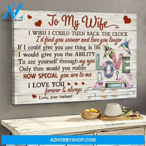 To my wife - Couple of hummingbirds - I love you forever and always - Couple Landscape Canvas Prints, Wall Art