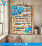 To my wife - Dolphin couple - I love you the most - Couple Portrait Canvas Prints, Wall Art