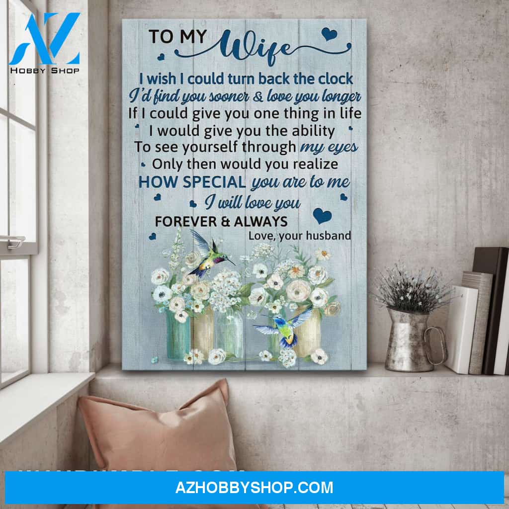 To my wife - Flower jars - How special you are to me - Portrait Canvas Prints, Wall Art