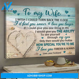 To my wife - Footprint on sand - In my eyes you are special - Couple Landscape Canvas Prints, Wall Art