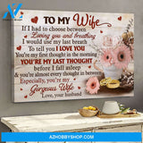To my wife - Gerbera in a teacup - You're my last thought before I fall asleep - Landscape Canvas Prints, Wall Art