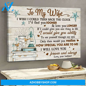 To my wife - How special you are to me - Couple Landscape Canvas Print - Wall Art