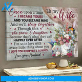 To my wife - Hummingbird and Roses - I love you forever & always - Couple Landscape Canvas Prints, Wall Art