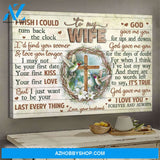 To my wife - Hummingbird and wooden cross - God gave me you - Landscape Canvas Prints, Wall Art