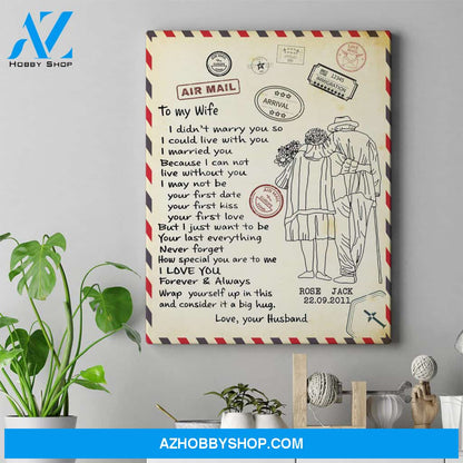 Personalized Canvas, To My Wife,Husband Canvas Wall Art Best Gift For Husband