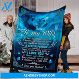 To My Wife I Found Missing Piece When I Met You Fleece Blanket Animals Gift For Family,Birthday,Wife,Husband,Lion Lovers Gift 