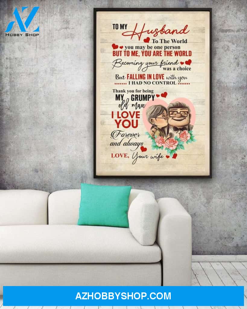 To My Wife I Love You The Most Canvas Wall Art, Wall Decor Visual Art, My Poster Wall Best Gift For Husband And Wife