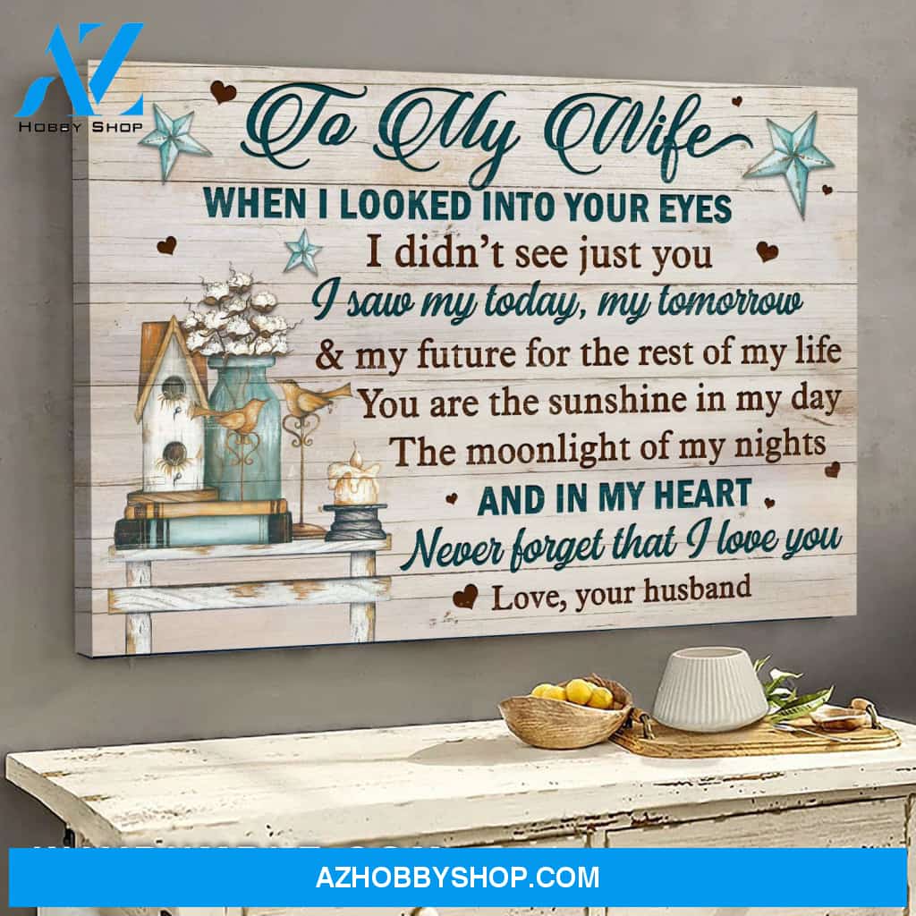 To my wife - In my heart never forget that I love you - Couple Landscape Canvas Prints, Wall Art