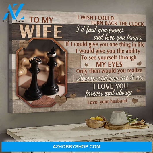 To my wife - King and Queen - I love you forever and always - Couple Landscape Canvas Prints, Wall Art