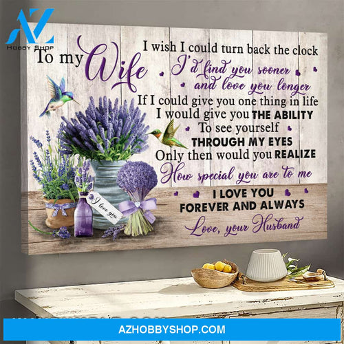 To my wife - Lavender and hummingbird - In my eye you are special - Couple Landscape Canvas Prints, Wall Art