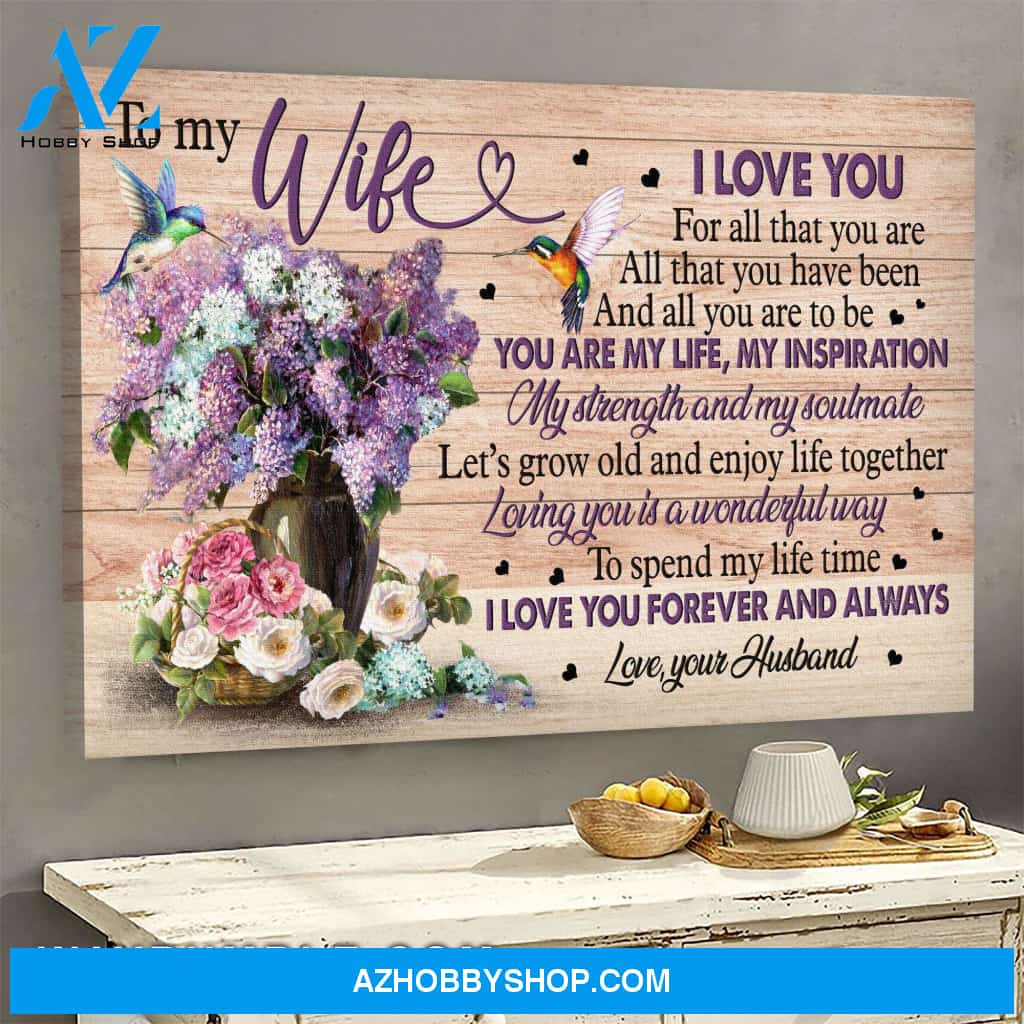 To my wife - Lavender and Rose - You are my soulmate - Couple Landscape Canvas Prints, Wall Art