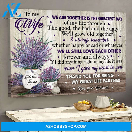 To my wife - Lavender - We will grow old together - Family Landscape Canvas Prints, Wall Art