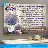 To my wife - Lavender - We will grow old together - Family Landscape Canvas Prints, Wall Art