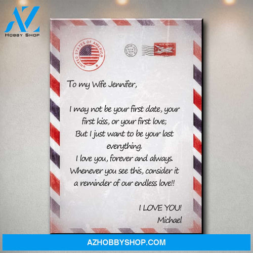 To My Wife Letter Premium Canvas