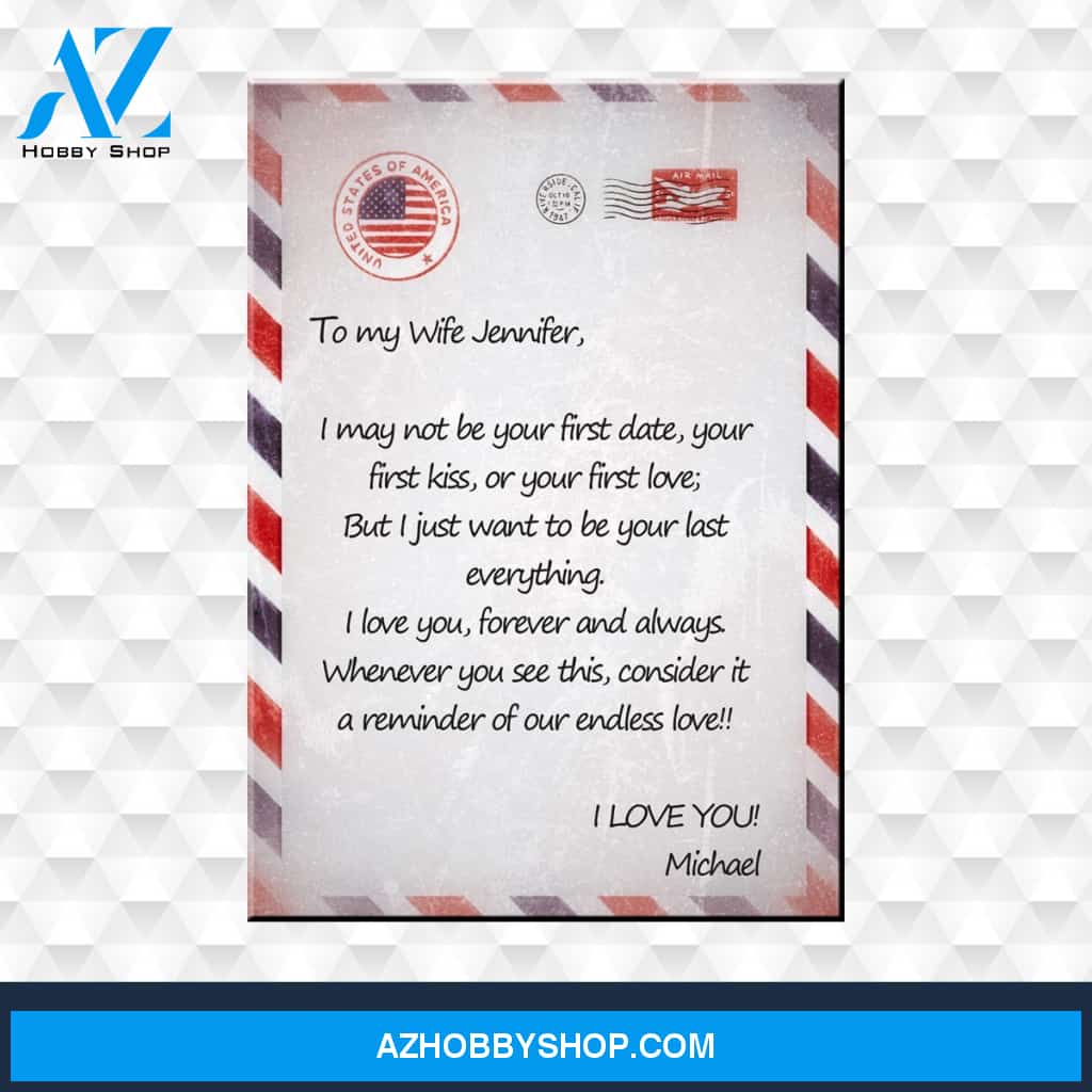 To My Wife Letter Premium Canvas