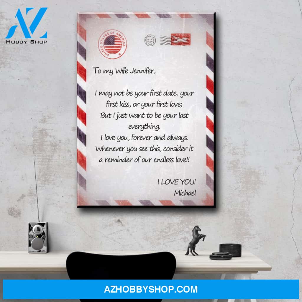 To My Wife Letter Premium Canvas