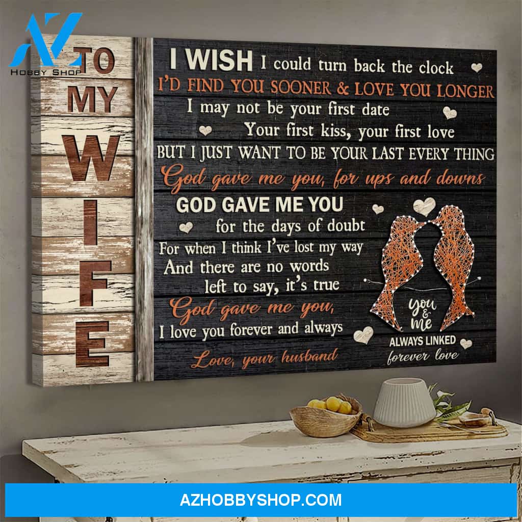 To my wife - Love birds - You & Me Forever love - Couple Landscape Canvas Prints, Wall Art