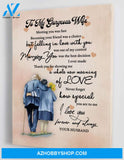 To My Wife - Love From Husband - Framed Canvas Gift HW002