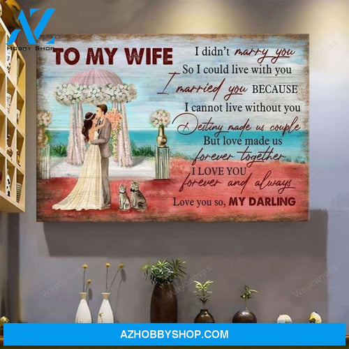 To my wife - Love made us forever together - Couple Landscape Canvas Prints - Wall Art