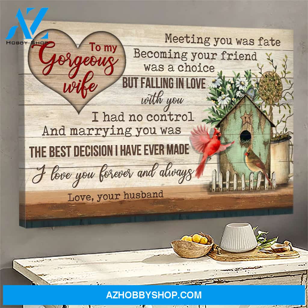 To my wife - Marrying you was the best decision I have ever made Couple Landscape Canvas Prints, Wall Art
