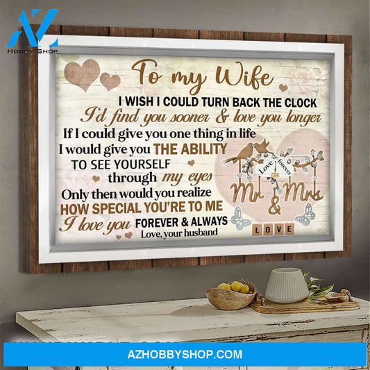 To my wife - Mr & Mrs Forever Love - I love you forever & always - Couple Landscape Canvas Prints, Wall Art