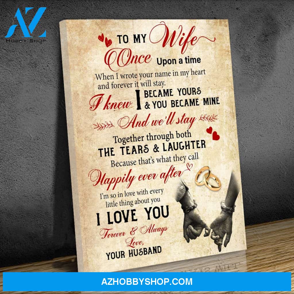 To My Wife Once Upon A Time Canvas Wall Art, Wall Decor Visual Art