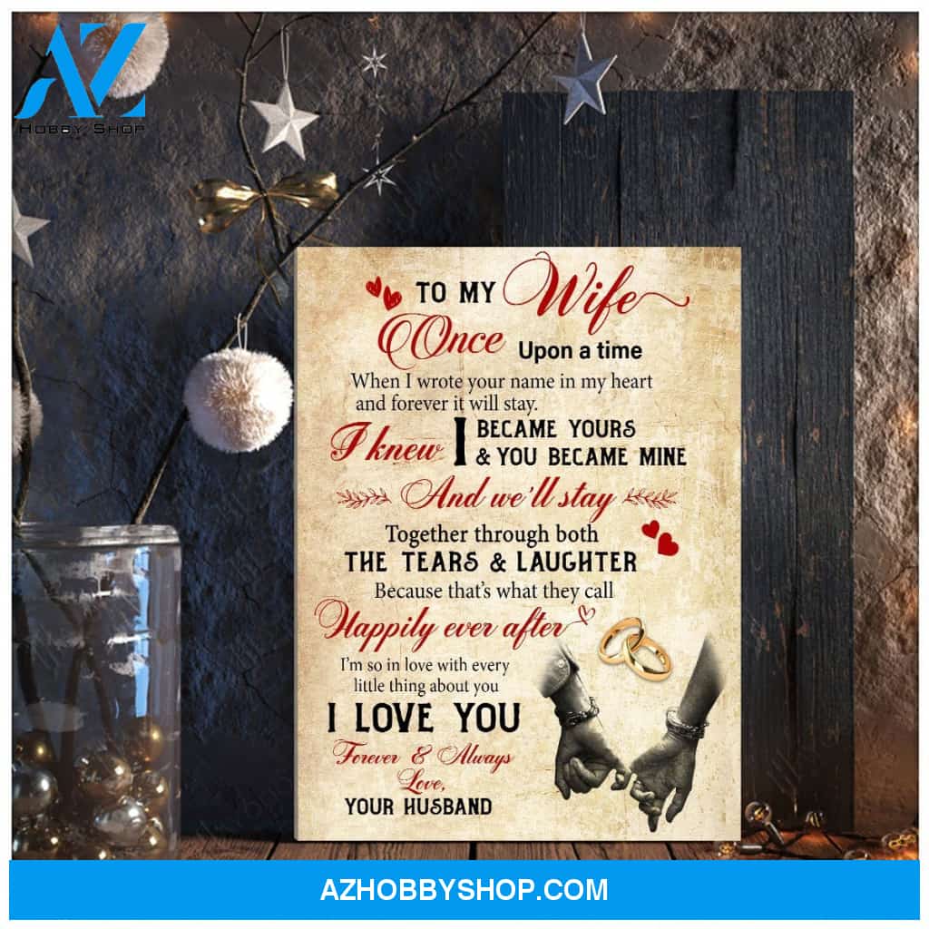 To My Wife Once Upon A Time Canvas Wall Art, Wall Decor Visual Art