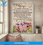 To my wife - Once upon a time, I became yours & you became mine - Couple Portrait Canvas Prints, Wall Art