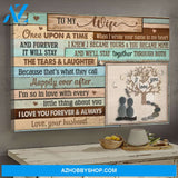 To my wife - Pebble couple - We'll stay together through both the tears and laughter - Couple Landscape Canvas Prints, Wall Art