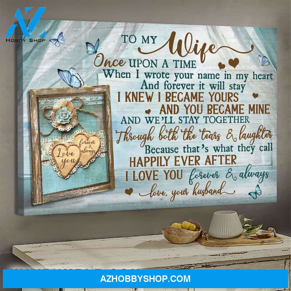 To my wife - Picture frame - I love you forever & always - Couple Landscape Canvas Prints, Wall Art