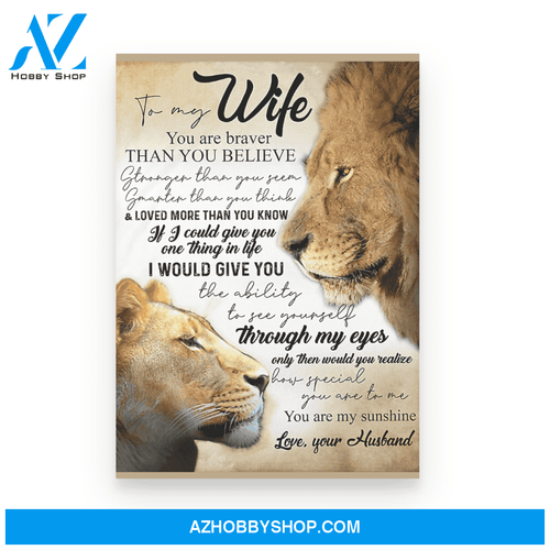 To my Wife Poster Canvas