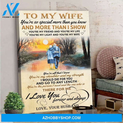 To My Wife Special More Than You Know Poster Canvas Gift For Wife From Husband