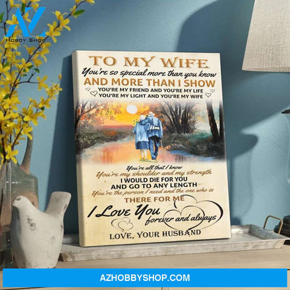 To My Wife Special More Than You Know Poster Canvas Gift For Wife From Husband