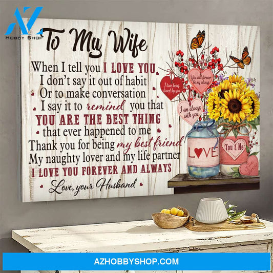 To my wife - Thank you for being my life partner - Couple Landscape Canvas Prints, Wall Art