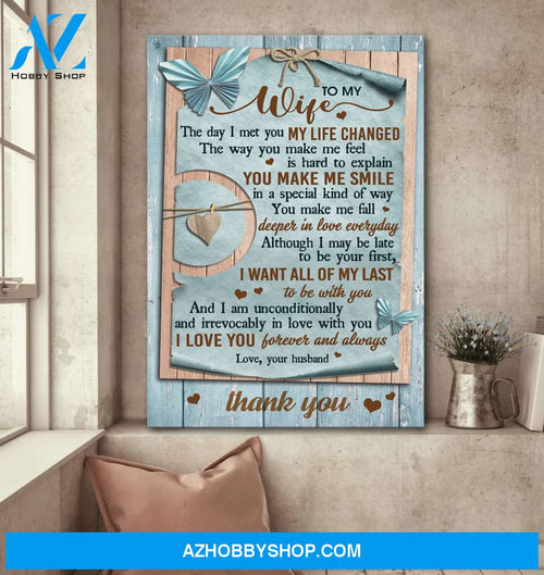 To my wife - The letter - I want all of my last to be with you - Couple Portrait Canvas Prints, Wall Art