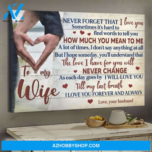 To my wife - The love I have for you will never change 2 - Couple Landscape Canvas Prints, Wall Art