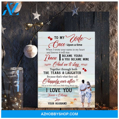 To My Wife Valentine Gift For My Wife Canvas Wall Art, Wall Decor Visual Art