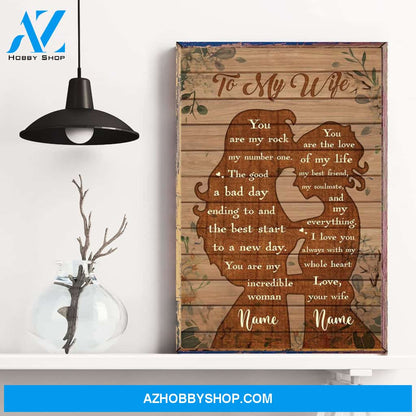 To My Wife - You Are The Love Of My Life, LGBT Custom Poster/Canvas, Gift For LGBT Couple