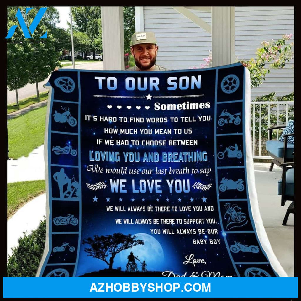 To Our Son Fleece Blanket We Love You - Gift For Son | Family Blanket
