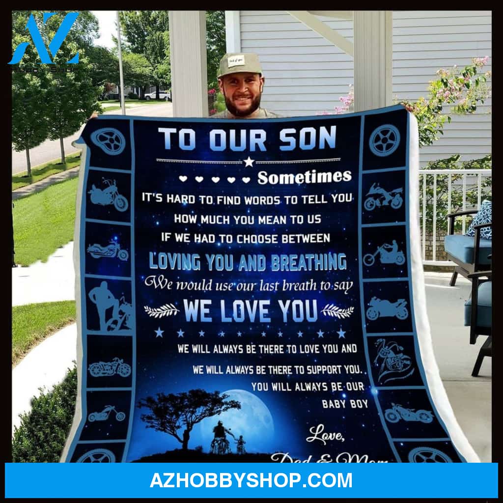 To Our Son Fleece Blanket We Love You - Gift For Son | Family Blanket