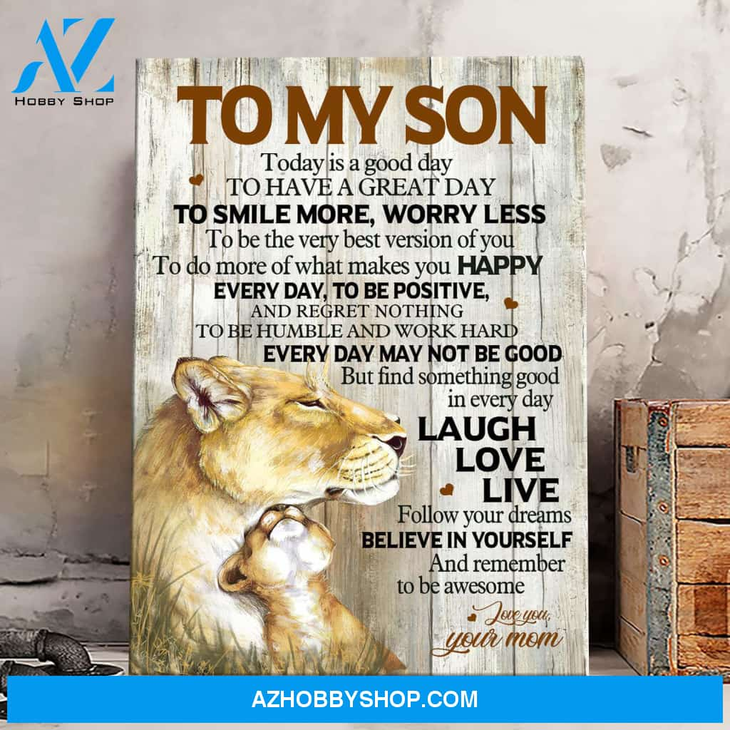 To son - Believe in yourself - Family Portrait Canvas Prints - Wall Art