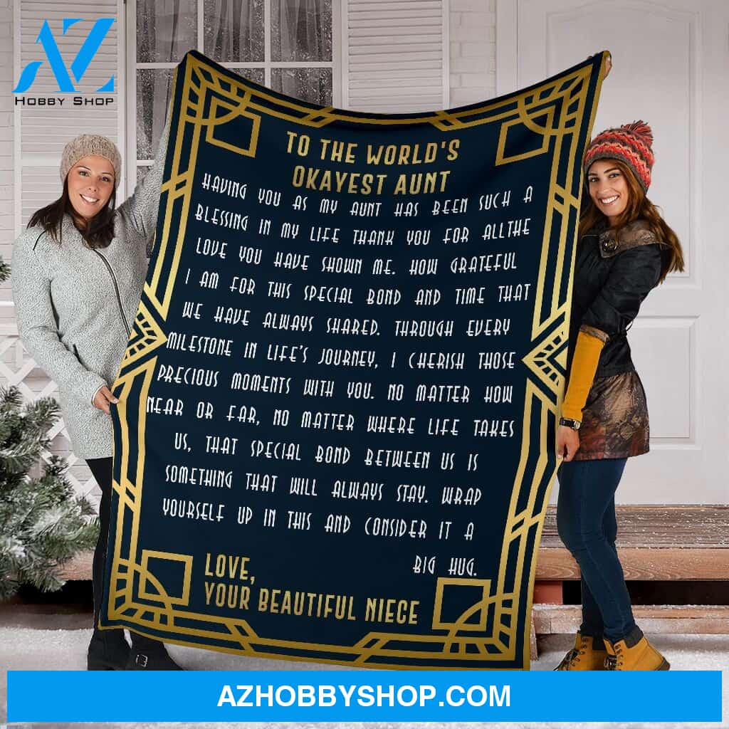 To The Best Aunt 003 Fleece Blanket